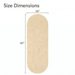Oval Cotton Washable Non-Slip Bath Rugs or Runner