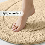 Oval Cotton Washable Non-Slip Bath Rugs or Runner