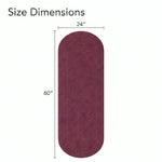 Oval Cotton Washable Non-Slip Bath Rugs or Runner