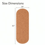 Oval Cotton Washable Non-Slip Bath Rugs or Runner