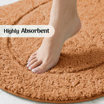 Oval Cotton Washable Non-Slip Bath Rugs or Runner