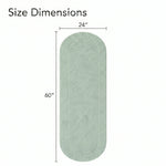 Oval Cotton Washable Non-Slip Bath Rugs or Runner
