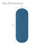 Oval Cotton Washable Non-Slip Bath Rugs or Runner