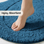 Oval Cotton Washable Non-Slip Bath Rugs or Runner