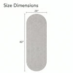 Oval Cotton Washable Non-Slip Bath Rugs or Runner
