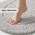 Oval Cotton Washable Non-Slip Bath Rugs or Runner