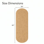 Oval Cotton Washable Non-Slip Bath Rugs or Runner
