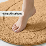 Oval Cotton Washable Non-Slip Bath Rugs or Runner