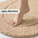Oval Cotton Washable Non-Slip Bath Rugs or Runner
