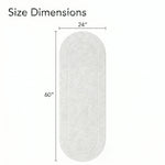 Oval Cotton Washable Non-Slip Bath Rugs or Runner