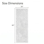 Solid Bordered Cotton Washable Non-Slip Bath Rugs or Runner
