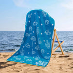 Superior Bahama Cotton Fuzzy Velour Terry Large Oversized Beach Towel