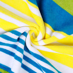 Mira Striped Cotton Velour Terry Large Oversized Beach Towel