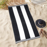 Cabana Stripe Oversized Cotton Beach Towel Sets