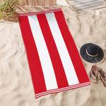 Cabana Stripe Oversized Cotton Beach Towel Sets