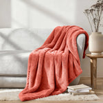 Superior Fleece Plush Medium Weight Fluffy Solid Decorative Blanket