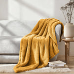 Superior Fleece Plush Medium Weight Fluffy Solid Decorative Blanket