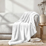 Superior Fleece Plush Medium Weight Fluffy Solid Decorative Blanket
