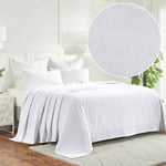 100% Cotton Thermal Blanket – Basketweave All-Season, Lightweight & Breathable