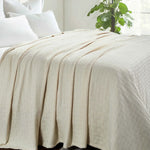 100% Cotton Thermal Blanket – Basketweave All-Season, Lightweight & Breathable