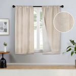 Senna Textured Woven Blackout 2-Piece Curtain Panel Set – Room Darkening Window Drapes