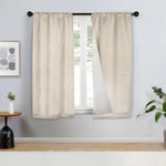 Senna Textured Woven Blackout 2-Piece Curtain Panel Set – Room Darkening Window Drapes
