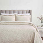 Floral Cotton Matelassé Bedspread Set Hibiscus Jacquard (3-Piece)
