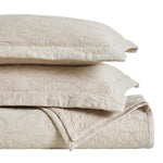 Floral Cotton Matelassé Bedspread Set Hibiscus Jacquard (3-Piece)