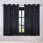 Blackout Curtains Leaves Pattern Room Darkening Grommet 2 Panels