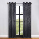 Blackout Curtains Leaves Pattern Room Darkening Grommet 2 Panels