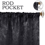 Leaves Room Darkening Washable Blackout Curtain Panels, Set of 2