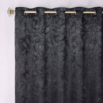 Blackout Curtains Leaves Pattern Room Darkening Grommet 2 Panels