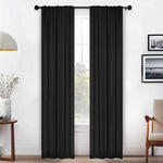 Solid Room Darkening Blackout Curtain Panels, Back Tabs, Set of 2