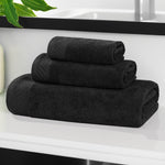 3 Piece Egyptian Cotton Bath Towel Set Basketweave