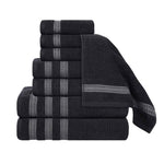 Superior Brea Zero Twist Cotton Ribbed Geometric 8 Piece Towel Set