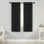 Solid Room Darkening Blackout Curtain Panels, Back Tabs, Set of 2