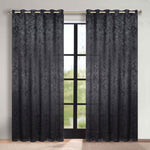 Blackout Curtains Leaves Pattern Room Darkening Grommet 2 Panels