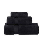 3 Piece Zero Twist Cotton Towels Soft Absorbent