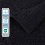 Honeycomb Textured Border Cotton Luxury Bath Towels, Set of 4
