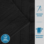 Superior Ultra-Soft Cotton Solid Medium Weight Bath Towel Set of 2