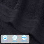 Superior Honeycomb Textured Border Luxury Cotton 3 Piece Towel Set