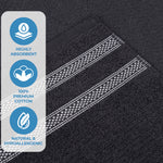 Superior Brea Zero Twist Cotton Ribbed Geometric 8 Piece Towel Set