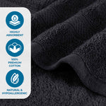 Superior Chevron Zero Twist Cotton Absorbent Solid 3 Piece Towel Set