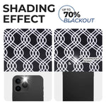 Ribbon Trellis Washable Room Darkening Blackout Curtains, Set of 2