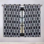 Ribbon Trellis Washable Room Darkening Blackout Curtains, Set of 2