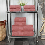 8-Piece Cotton Towel Set Plush Terry Towels Atlas