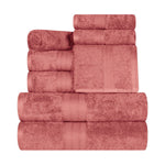 8-Piece Cotton Towel Set Plush Terry Towels Atlas