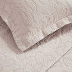 Floral Cotton Matelassé Bedspread Set Hibiscus Jacquard (3-Piece)