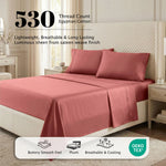 530 Thread Count Egyptian Cotton Sateen Bed Sheet Set