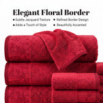 Wisteria Floral Jacquard Cotton Hand Towels – 4-Piece Hand Towel Set